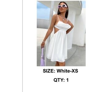 WHITE BACK-OUT DRESS